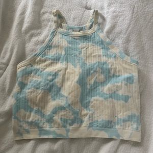 Fabletics Blue and White Tank Size L